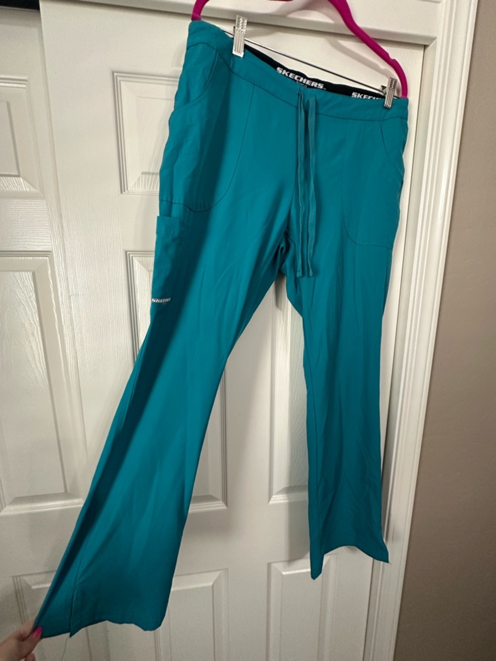 Skechers Teal Elastic Waist Scrub Pants